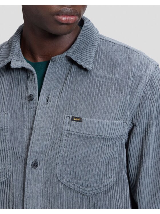 Lee Lee Koszula CAROLINA OVERSHIRT Szary Relaxed Fit
