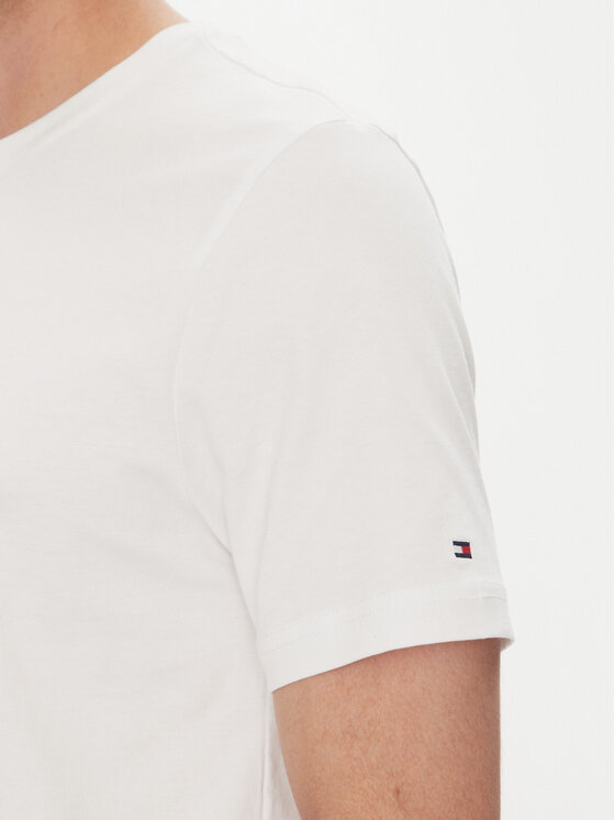 Tommy Hilfiger Tommy Hilfiger T-Shirt Tropical Floral MW0MW39353 Biały Regular Fit