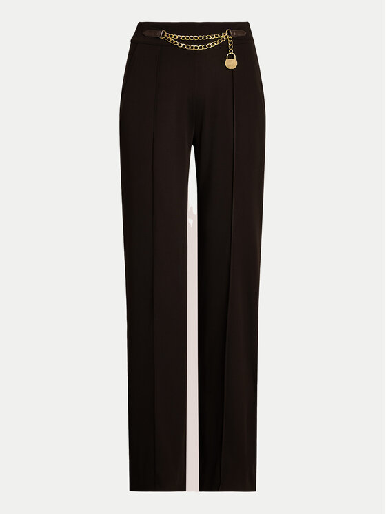 LAUREN RALPH LAUREN LAUREN RALPH LAUREN Hlače iz tkanine 200953573001 Rjava Wide Leg