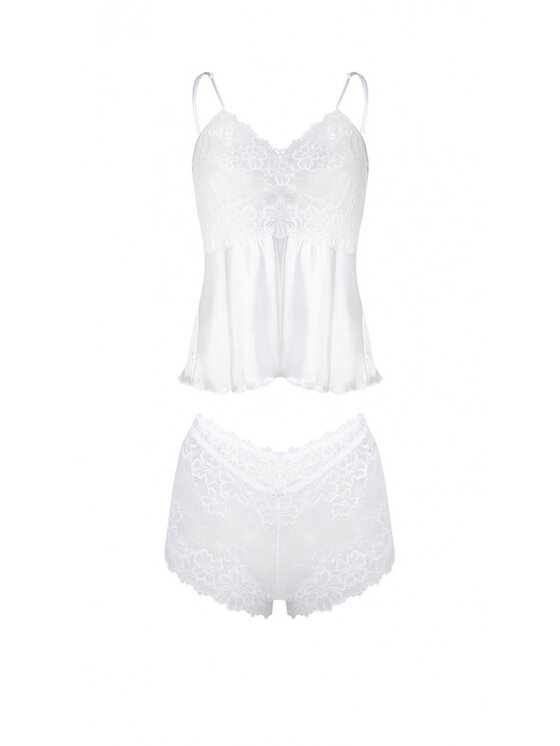 DKaren Lingerie DKaren Lingerie Komplet bielizny Alexandra Biały Classic Fit