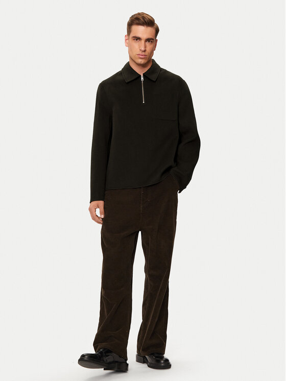AMI PARIS AMI PARIS Volneni plašč HJK057.WV0022 Rjava Regular Fit