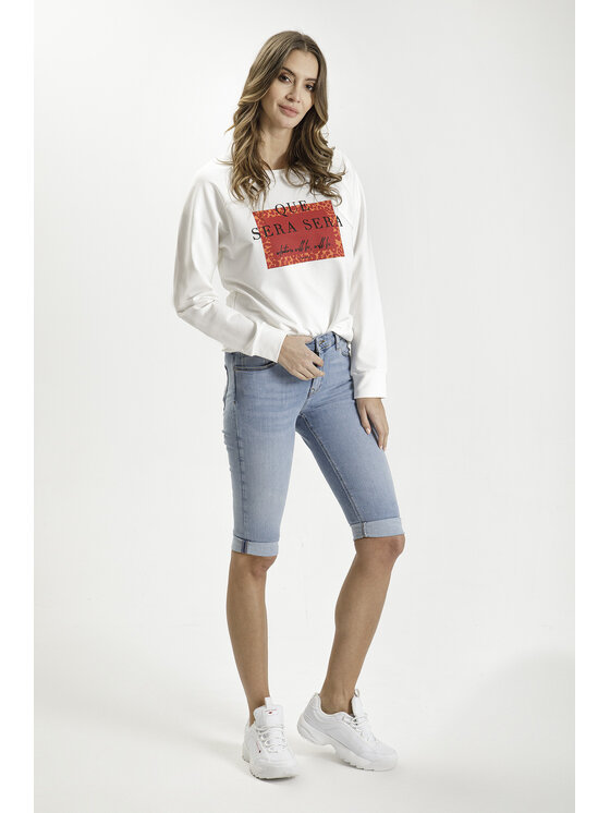 Cross Jeans Cross Jeans Szorty jeansowe P 457-033 Niebieski Slim Fit