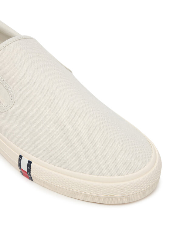 Tommy Jeans Tommy Jeans Sneakers aus Stoff Archive Vulc. Y2K Slip On EM0EM01675 Weiß
