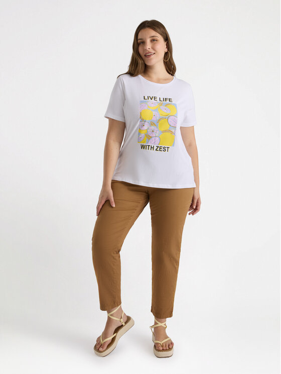 Fiorella Rubino Fiorella Rubino T-Shirt G118L008414N011 Biały Regular Fit