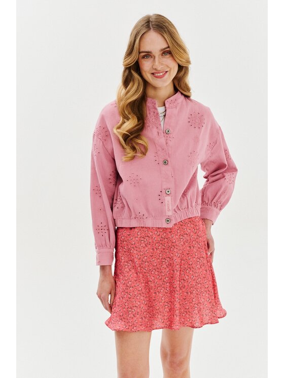 NAOKO NAOKO Prechodná bunda Cotton Candy Ružová Regular Fit