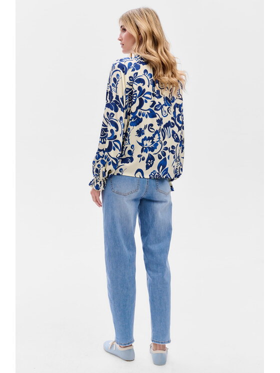 blue shadow blue shadow Bluzka Bohemian Niebieski Regular Fit