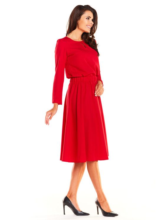 Awama Awama Vestito da giorno A237 Rosso Basic Fit