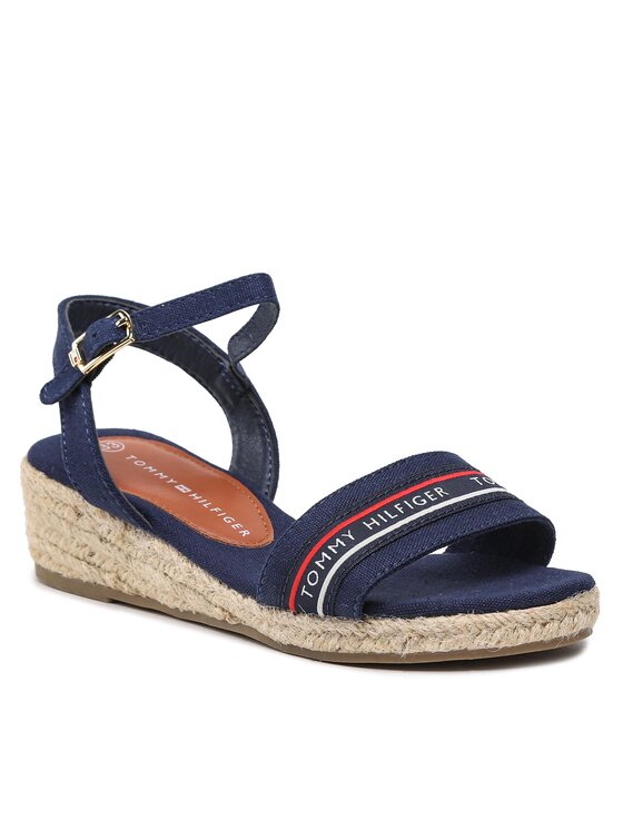 Tommy Hilfiger Tommy Hilfiger Espadrilles Rope Wedge Sandal T3A7-32777-0048 M Sötétkék
