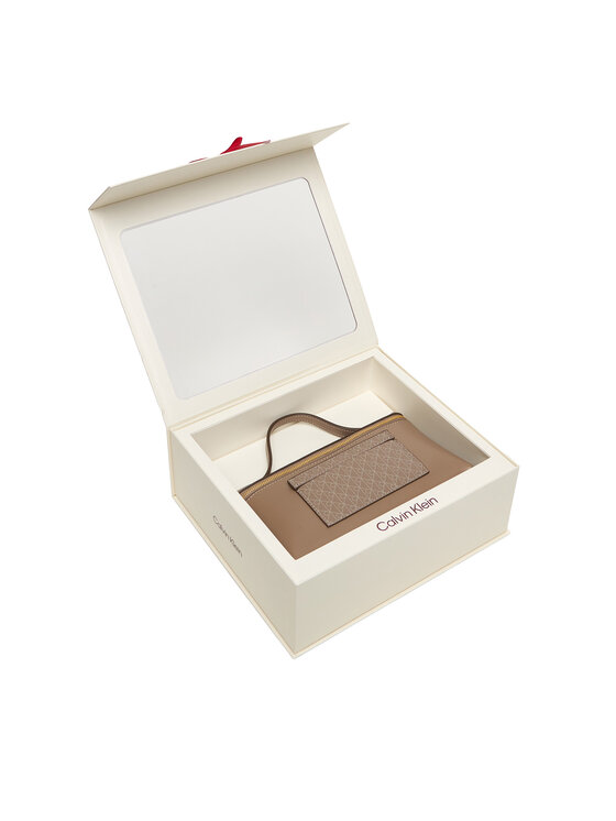 Calvin Klein Calvin Klein Kosmetyczka Emblem Aop Beauty Case Giftset LV04F1102G Brązowy
