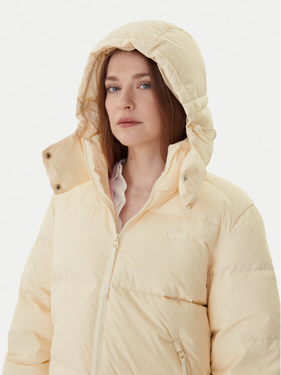 Lacoste Lacoste Daunenjacke BF3262 Écru Relaxed Fit
