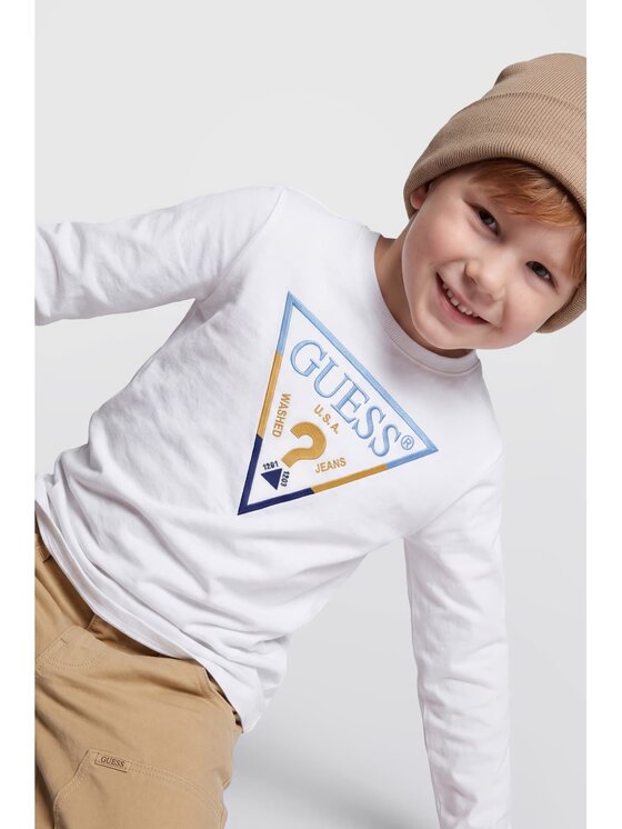Guess Kids Guess Kids T-Shirt 185356 Biały Classic Fit