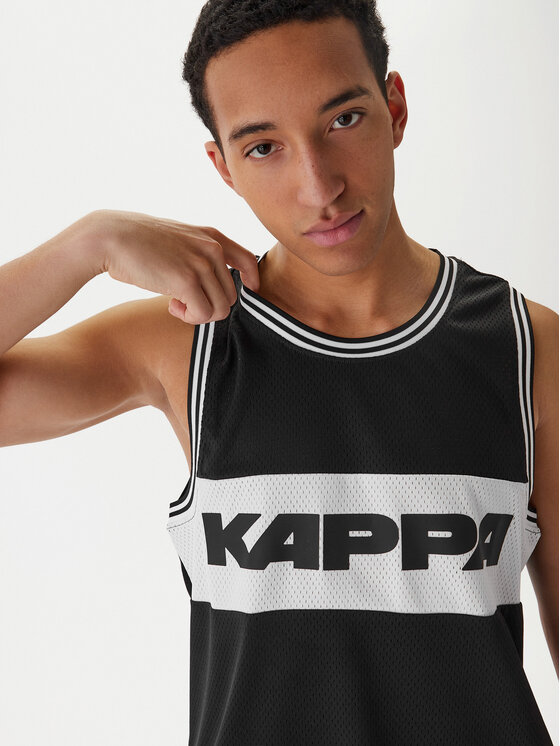 Kappa Kappa Tank top marškinėliai Authentic Sainos 382E2PW Juoda Regular Fit