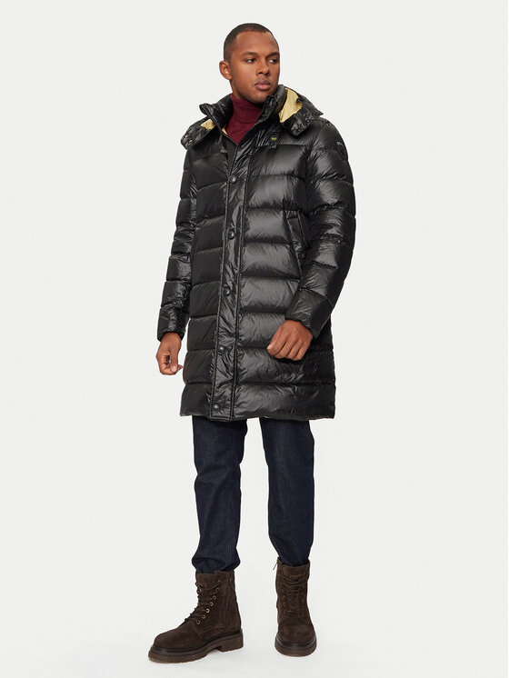 Blauer Blauer Vatovaná bunda 24WBLUK03027 Černá Regular Fit