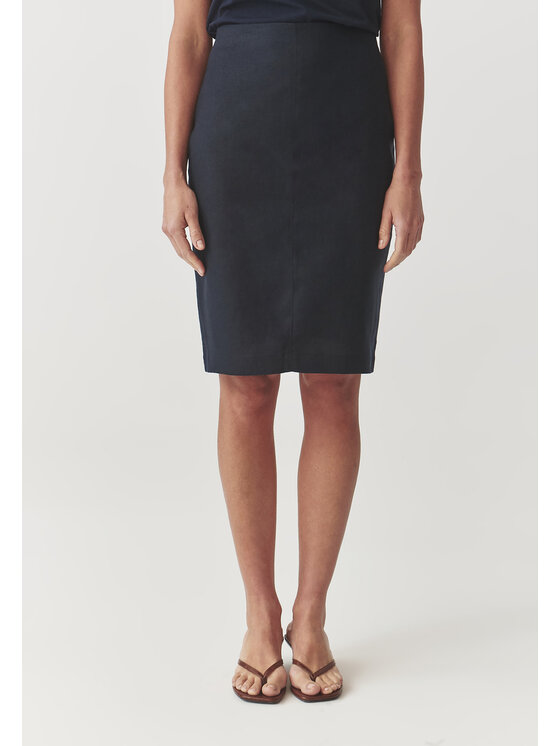 TATUUM TATUUM Spódnica midi MONOLI 1 Granatowy Close Fit