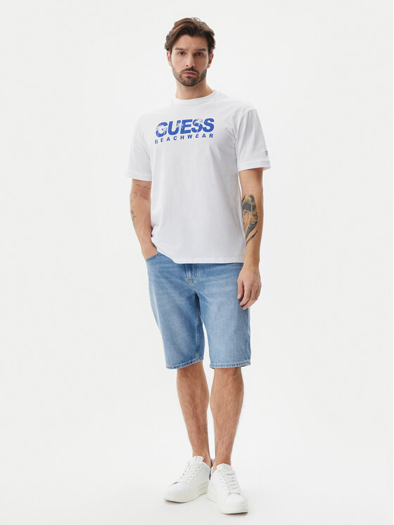 Guess Guess T-krekls F5GI11 I3Z14 Balts Oversize