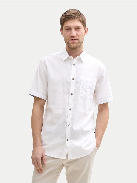 Tom Tailor Tom Tailor Košile 1045098 Bílá Regular Fit