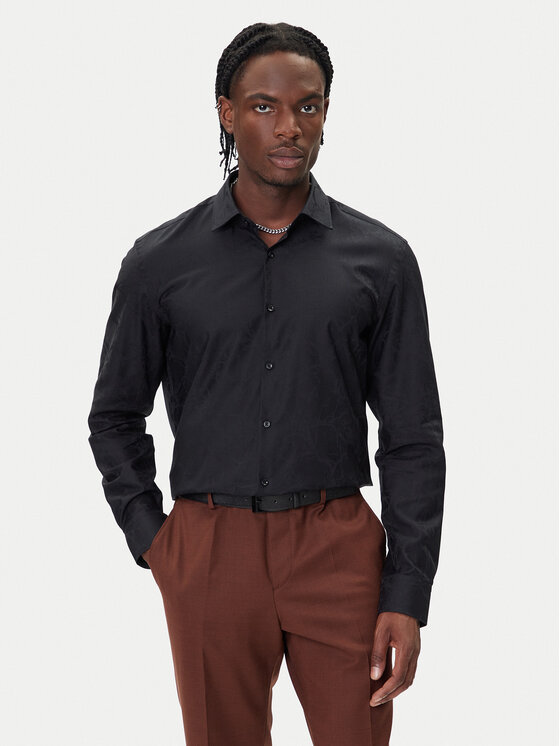 HUGO HUGO Риза Kenno 50500965 Черен Slim Fit