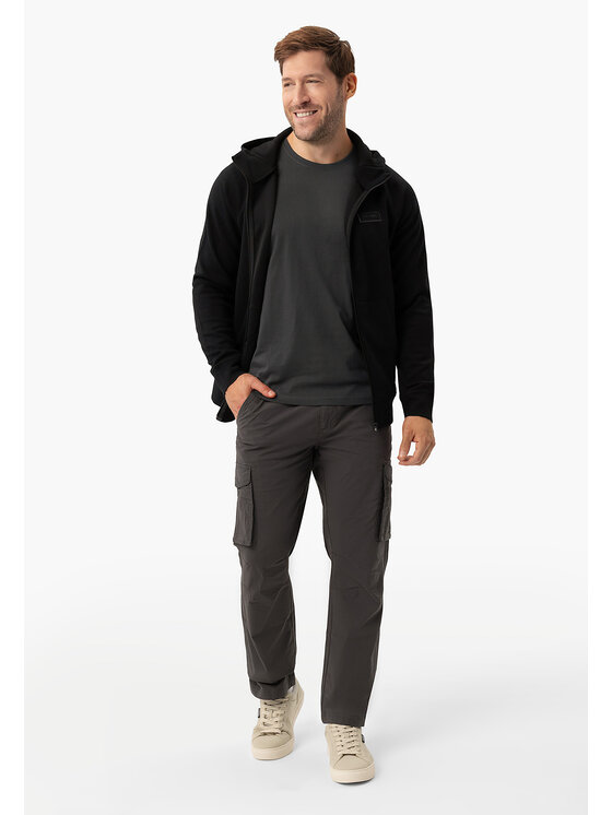 Volcano Volcano Spodnie cargo R-GUN Szary Regular Fit