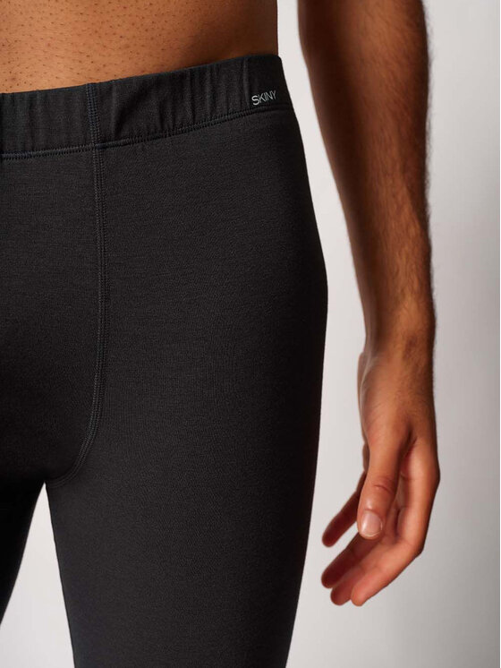Skiny Skiny Dlouhé spodky 80802 Černá Slim Fit