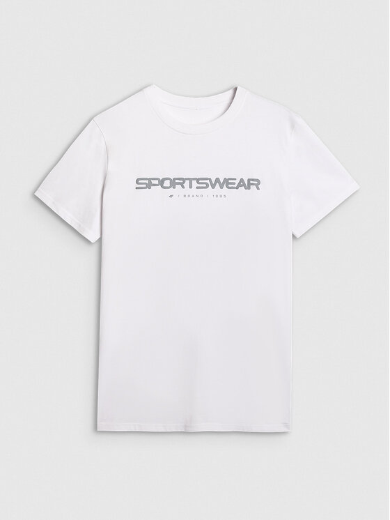 4F 4F T-Shirt MIDSHOP TEXTILE Biały Regular Fit