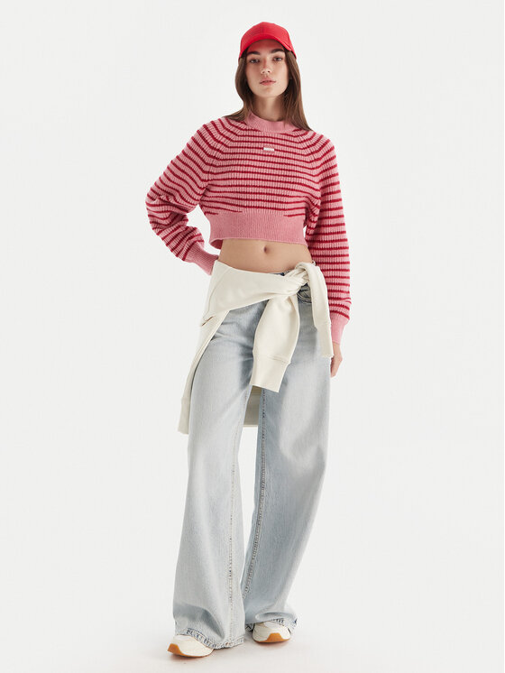 Tommy Jeans Tommy Jeans Светр Badge DW0DW21677 Рожевий Regular Fit
