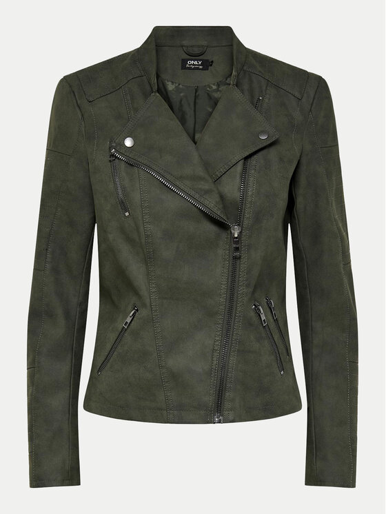 ONLY ONLY Giacca in similpelle Ava 15102997 Verde Regular Fit