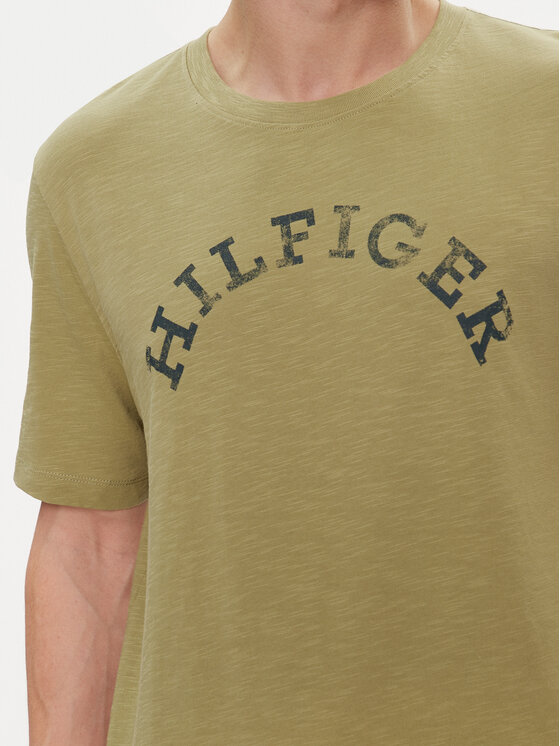 Tommy Hilfiger Tommy Hilfiger Marškinėliai Arched MW0MW34432 Žalia Regular Fit