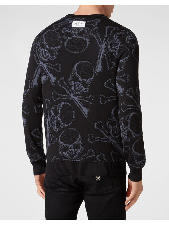 PHILIPP PLEIN PHILIPP PLEIN Sweter 531 Czarny Regular Fit
