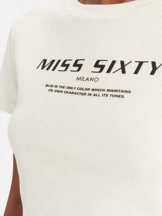 Miss Sixty Miss Sixty T-krekls 6L1SJ4300000 Balts Slim Fit