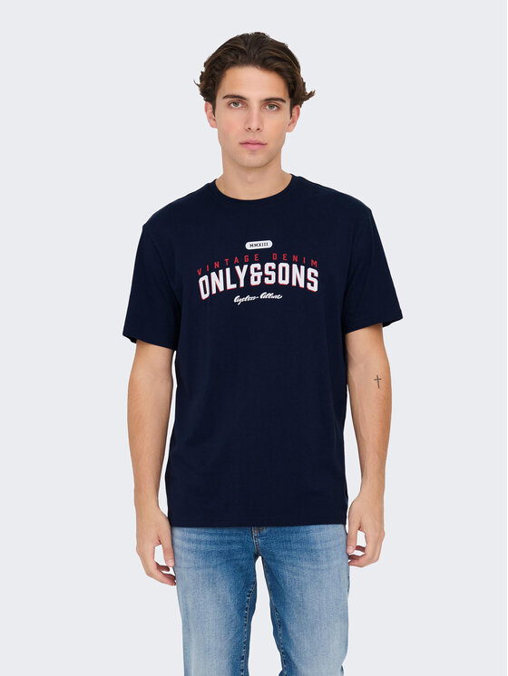Only & Sons Only & Sons Póló Lenny 22028593 Sötétkék Regular Fit