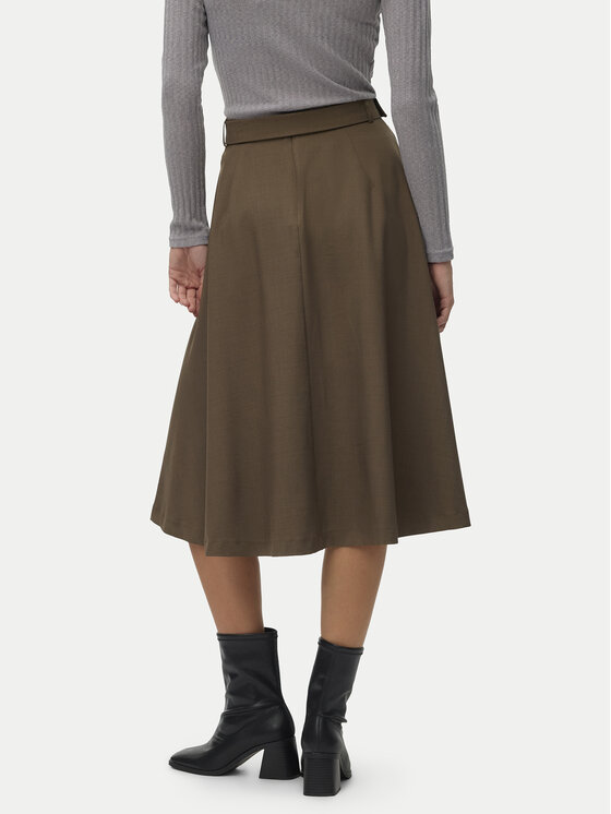 Vero Moda Vero Moda Spódnica trapezowa Tarisa 10318628 Brązowy Regular Fit