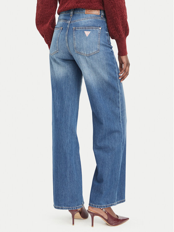 Guess Guess Jeansy W6YA1A D1339 Niebieski Wide Leg