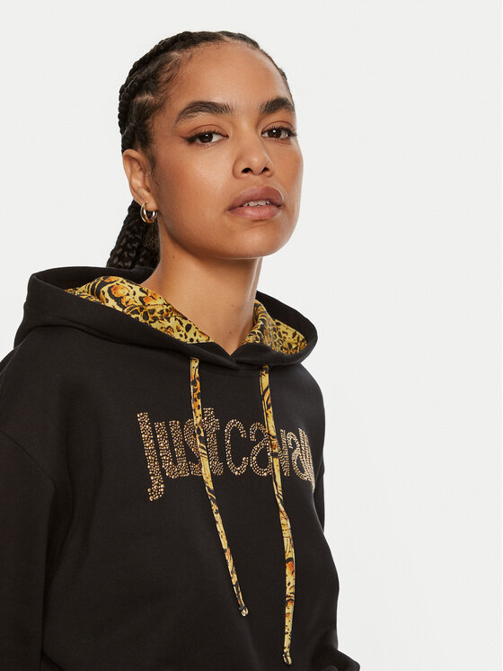 Just Cavalli Just Cavalli Μπλούζα 77PAIE21 Μαύρο Regular Fit