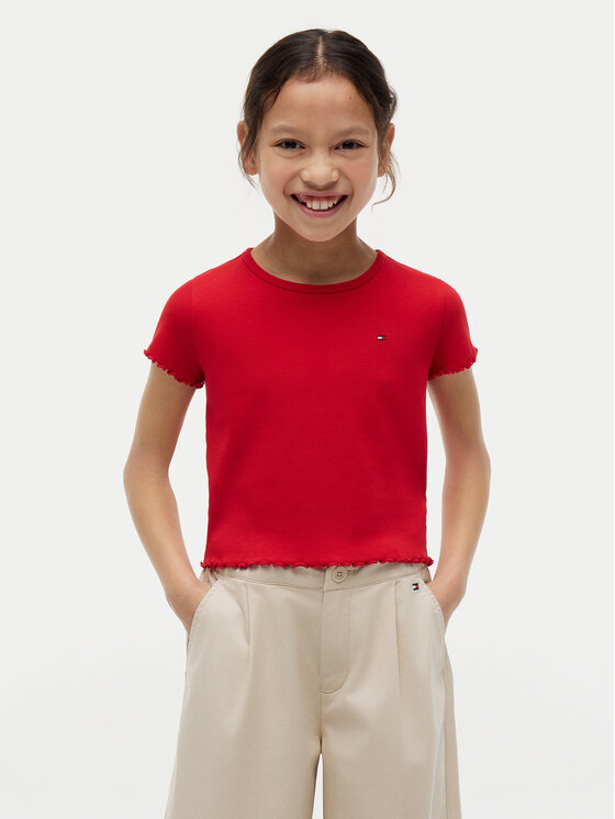 Tommy Hilfiger Tricou Essential KG0KG08590 Roșu Regular Fit