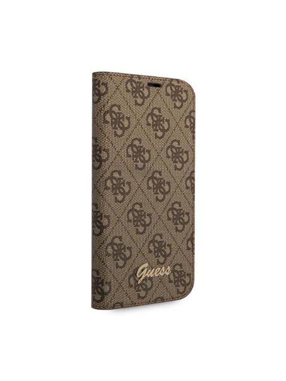 Guess Guess Etui na telefon Book 4K Brązowy