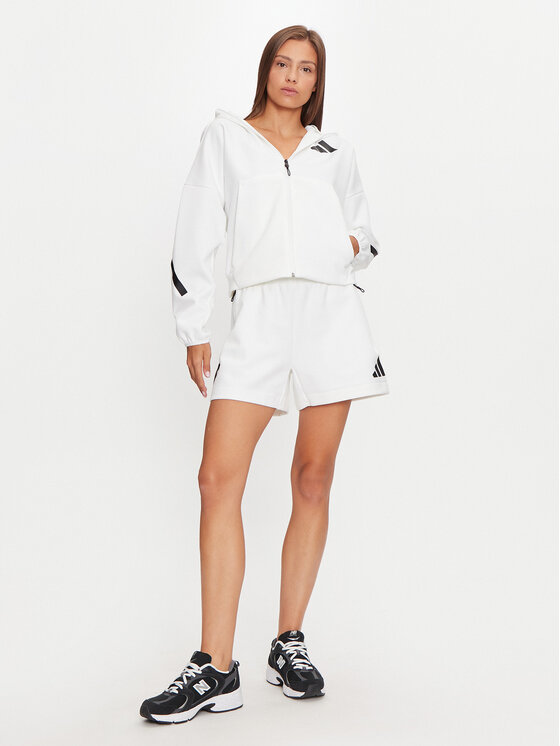 adidas adidas Majica dugih rukava Z.N.E. JE7849 Bijela Loose Fit