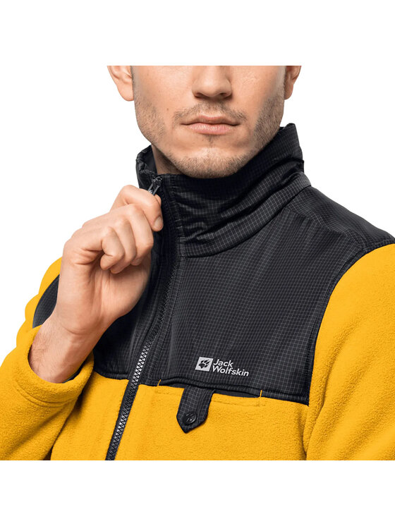 Jack Wolfskin Jack Wolfskin Polar Jack Wolfskin Dna Grizzly Fleece FZ M Żółty Regular Fit