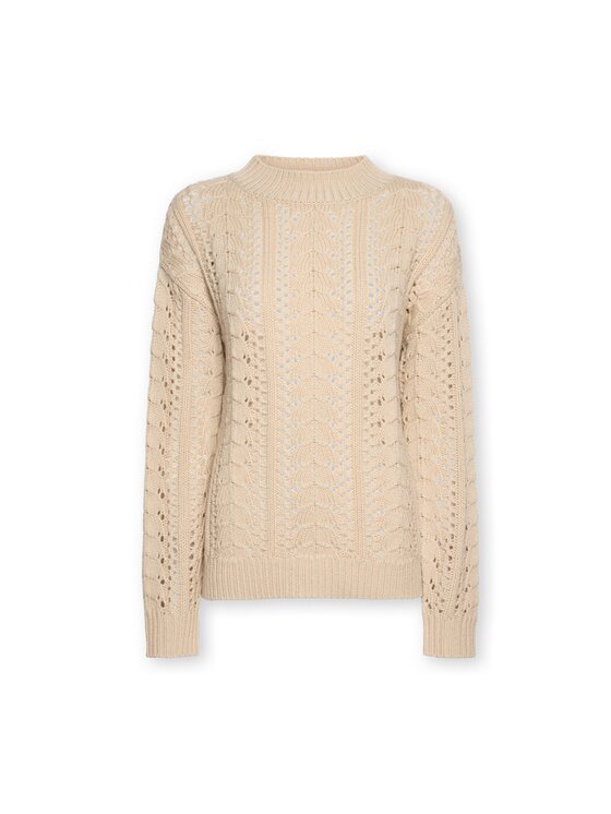 Elena Mirò Elena Mirò Sweter M082Z000847N0A2 Kremowy Regular Fit
