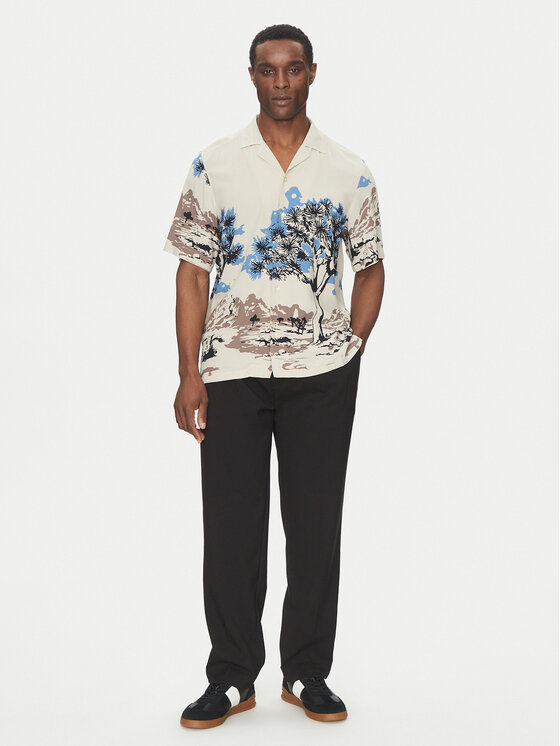 BOSS BOSS Srajca 50538250 Bež Regular Fit