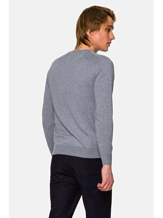 Lancerto Lancerto Sweter Robin Szary Regular Fit