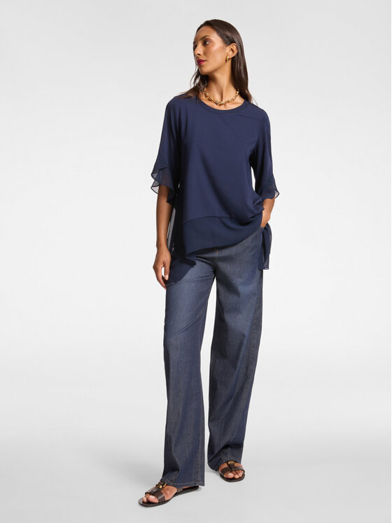 Elena Mirò Elena Mirò Bluzka G357Z000572N034 Niebieski A-Line Fit