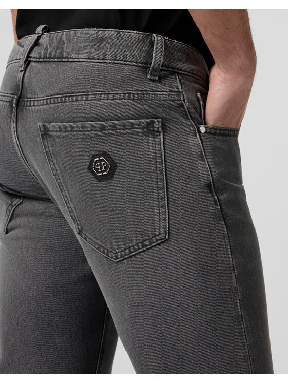 PHILIPP PLEIN PHILIPP PLEIN Jeansy 30026 Szary Straight Fit