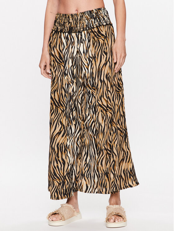 Iconique Culottes nohavice IC23 124 Hnedá Oversize