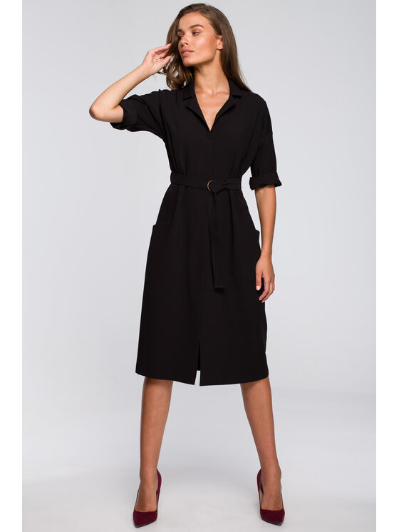Stylove Stylove Sukienka codzienna S230 Czarny Regular Fit