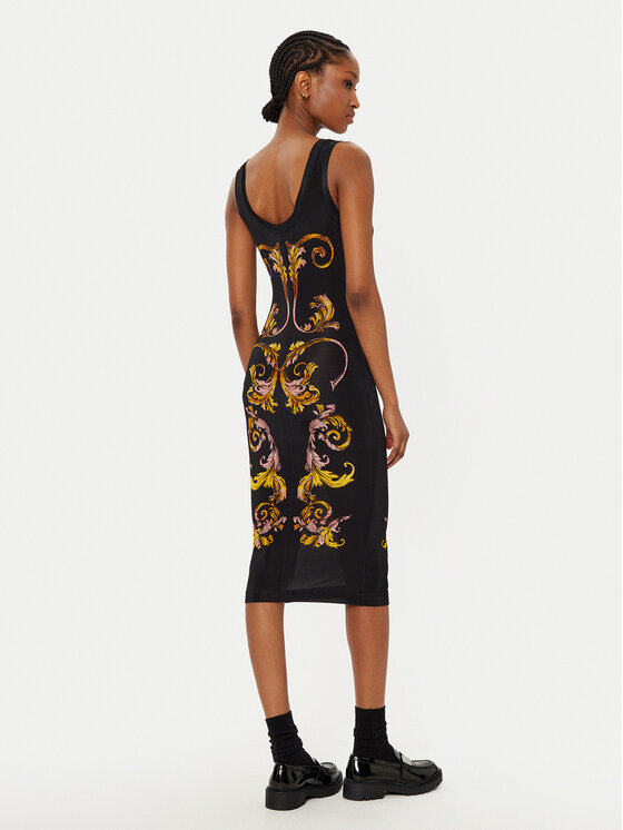 Versace Jeans Couture Versace Jeans Couture Kleid für den Alltag 78HAO9P6 Schwarz Slim Fit