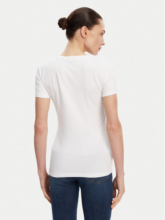 Fracomina Fracomina T-shirt FP25ST3002J449N5 Bijela Slim Fit