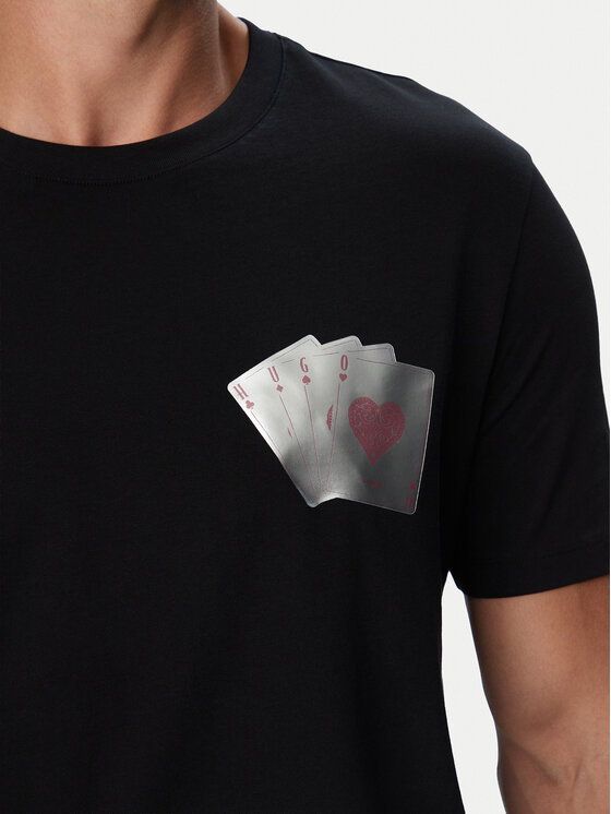 HUGO HUGO Tricou Dahr  50568696 Negru Regular Fit