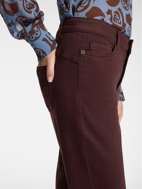 Elena Mirò Elena Mirò Pantaloni di tessuto P700G000435N039 Bordeaux Flare Fit