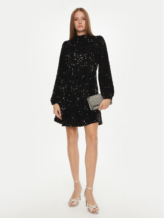 Vila Vila Коктейльна сукня 14103750 Чорний Regular Fit