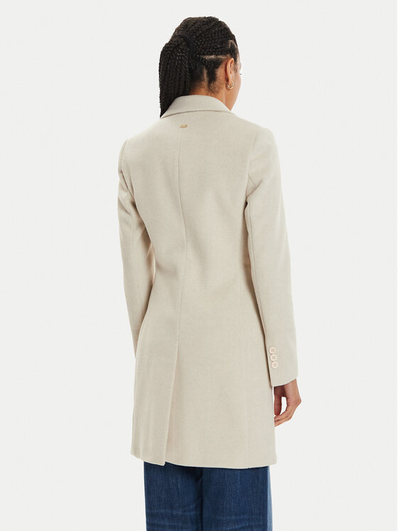 Fracomina Fracomina Cappotto di transizione FR24WC1010W74401 Écru Regular Fit